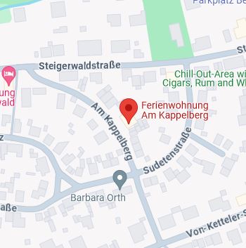 Anfahrt und Lageplan der Ferienwohnung Am Kappelberg